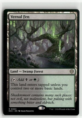 Vernal Fen Commander Lorwyn Eclipsed MTG NM