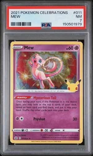 2021 POKEMON CELEBRATIONS #011 MEW PSA 7