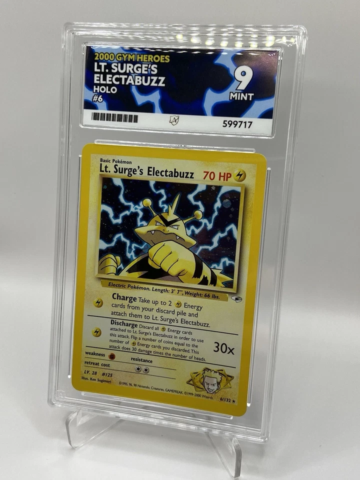 LT. Surge’s Electabuzz 6/132 WOTC English Holo | 2000 Gym Heroes | Ace 9 Mint - Image 3 of 4