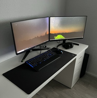 Gaming PC Setup 2x Monitore usw. Radeon RX 5600 XT/Ryzen 5 2600X
