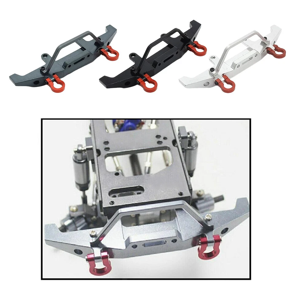 RC In Metallo Paraurti Anteriore con Rimorchio-Gancio Misura WPL C14 C24 - Immagine 2 di 2