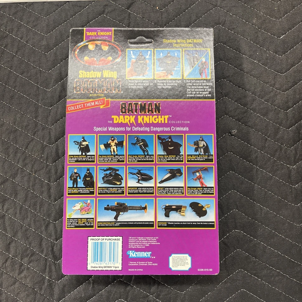 Figura de acción de Batman The Dark Knight Collection Shadow Wing 1990 Kenner nueva Foto 2 de 4