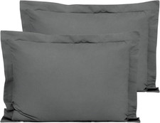 Microfiber Standard Pillow Shams Set of 2, Fade, Wrinkle and Shrinkage Resistan