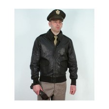 WW2 American USAAF A2 Leather Pilots Jacket Size Large