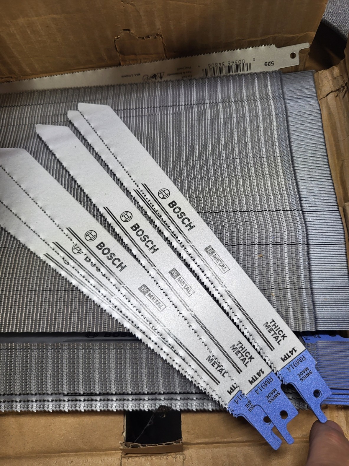 Lot of 15 Bosch 9" L x 14 TPI Metal Cutting Bi-metal Reciprocating Saw Blades RM