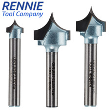 TCT Tipped Round Over Groove Router Bit Cutter / Edge Rounding Bits 1/4" Shank
