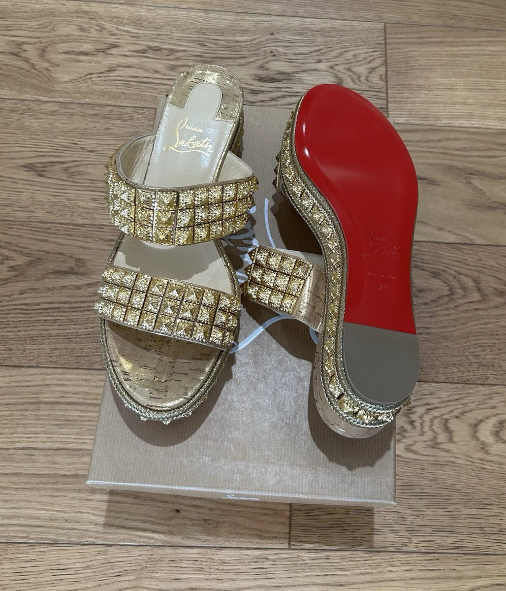 Christian Louboutin Gold Sandals for Women for sale | eBay