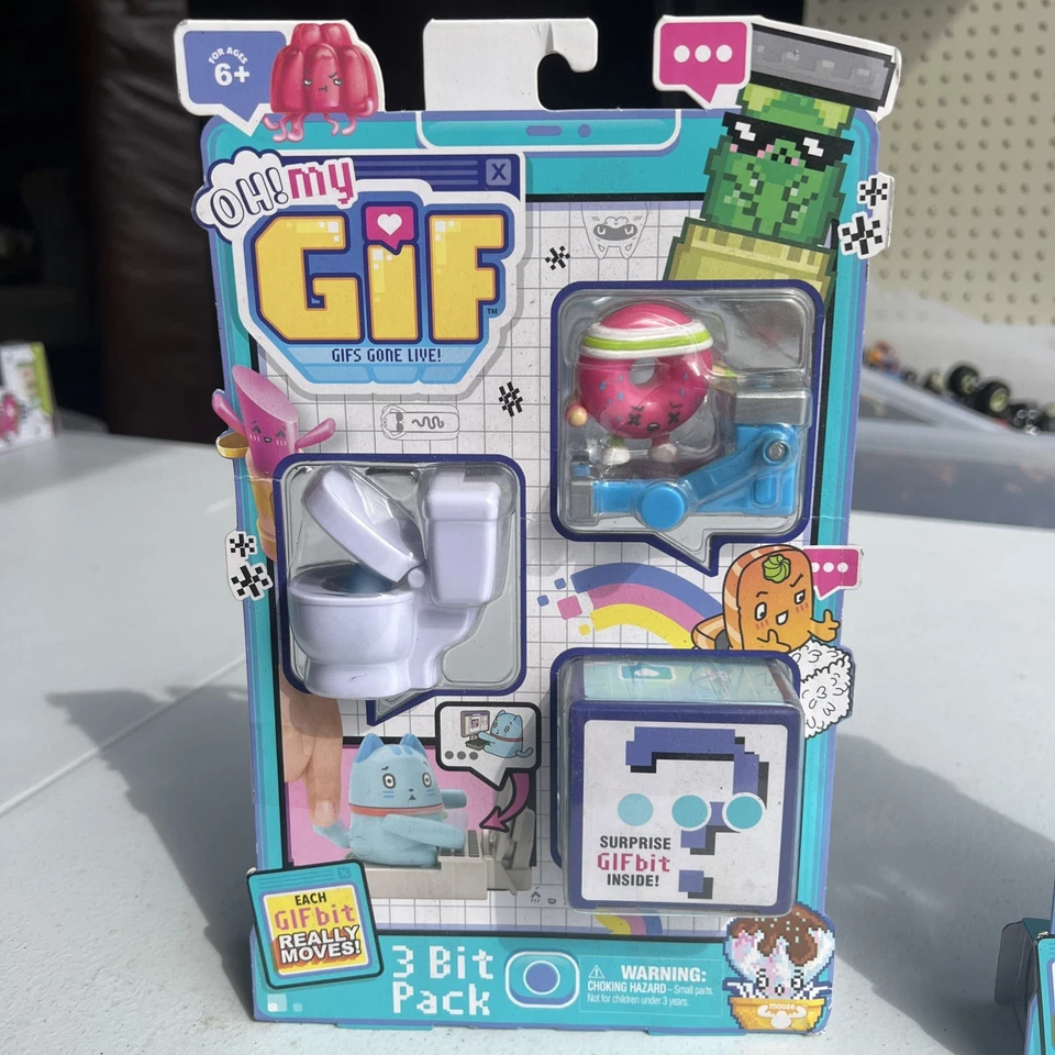 Oonies OH! My GIF движущаяся коллекционная игрушка упаковка 3 бит лот из 3 наборов анимированных - Изображение 4 из 4