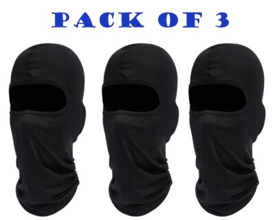 Masque Balaclava Polaire Unisexe – Noir – Protection Hiver Pour Ski, Moto, Vélo