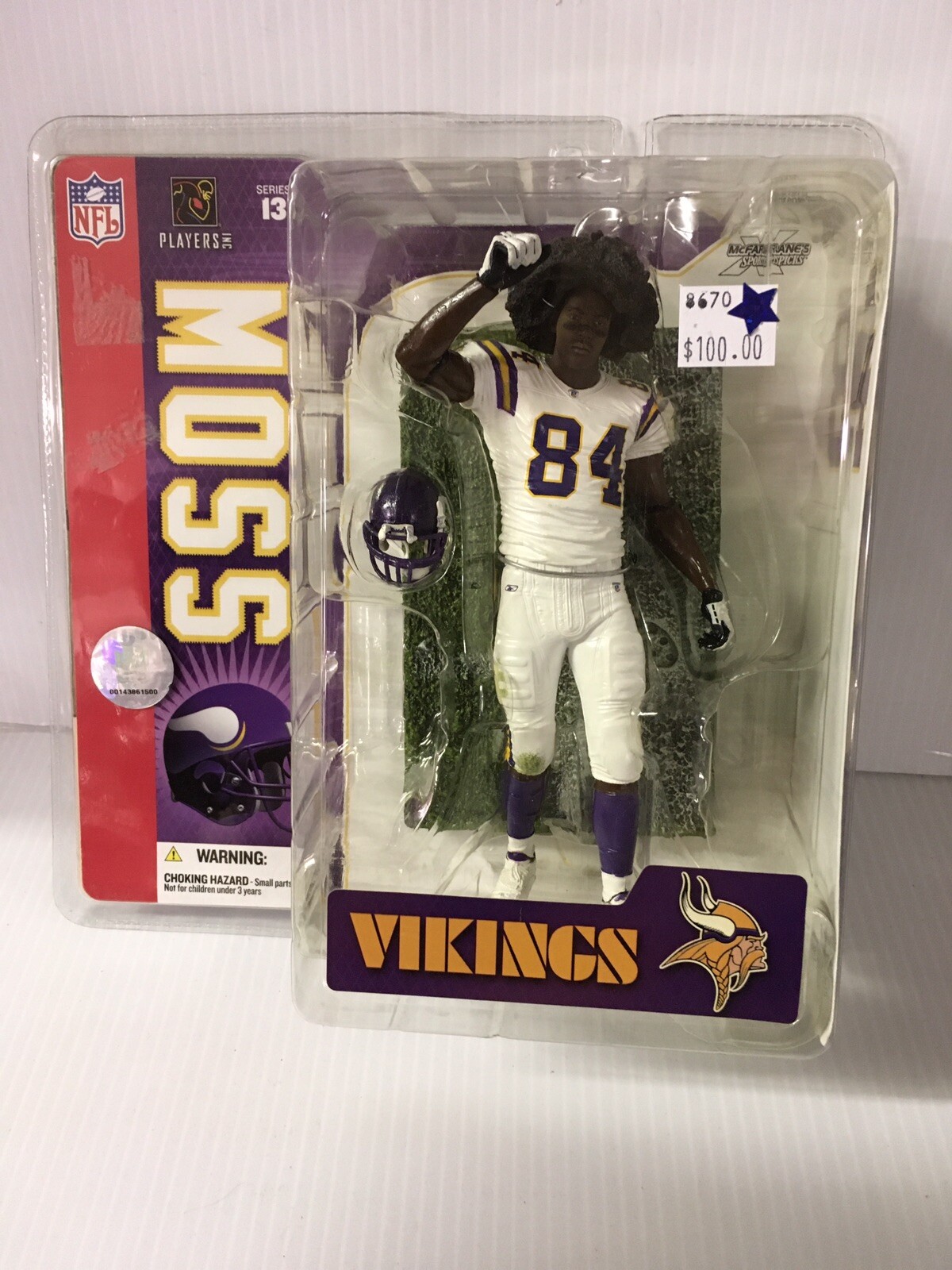 Macfarlane Toys series 13 NFL Vikings Randy Moss Sports Action Figure