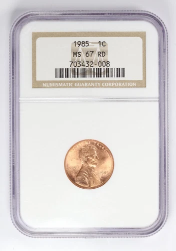1985 Lincoln Memorial Cent NGC MS67 RD