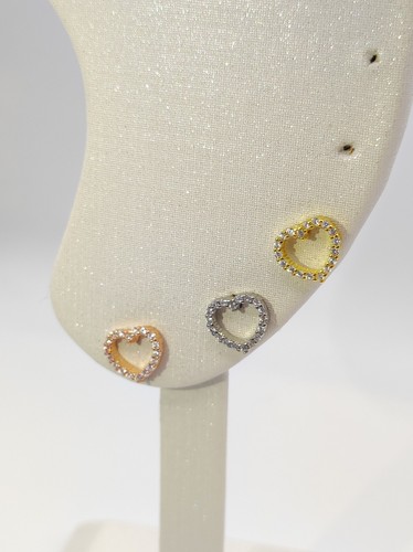 Orecchini DONNA in argento. Orecchini cuore . paghi 2 paia ne ricevi 1 gratis - Imagen 3 de 4