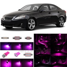 12pcs Pinkpurple Led Interior Lights Package Fit For 2006-2012 Lexus Is250 Is35