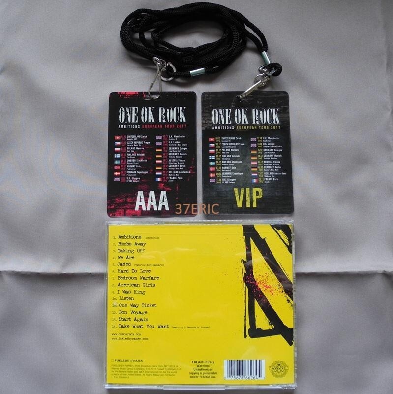 ONE OK ROCK AMBITIONS WORLD TOUR 2017 VIP CD Autographed