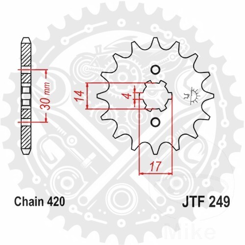 Neues JT Kettenrad vorne 16/420 für Kawasaki AR 80 A - Bild 1 von 5