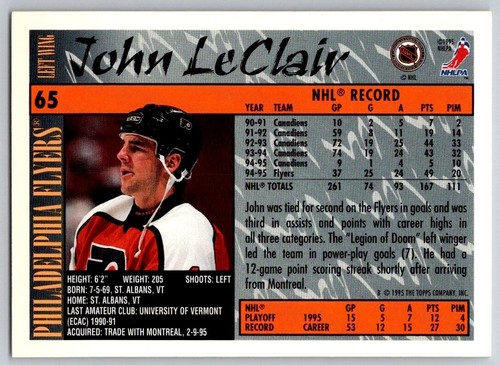 1995-96 Topps Hockey - #1 to #220 - PICK FROM LIST - Picture 133 of 437