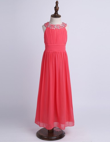 US Girl Flower Dress Princess Kids Pageant Wedding Bridesmaid Ballroom Prom Gown - Picture 30 of 89