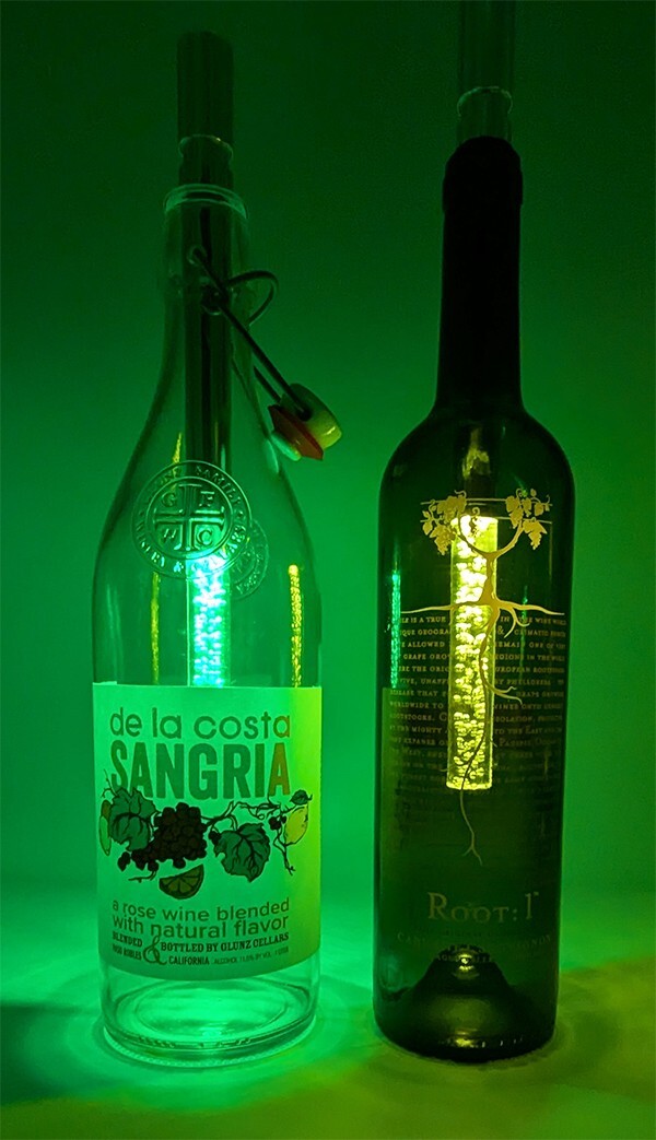 Pack of 2 LED Bottle Light Sticks for Wine Bottles Lamp Table