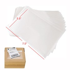 7.5"X5.5" Clear Adhesive Packing List Shipping Label Envelopes Pouches 100 -3000