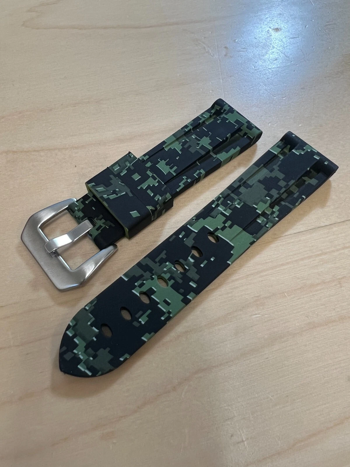 BRACELET DE MONTRE EN CAOUTCHOUC 22 MM POUR MONTRE GUCCI CAMO vert