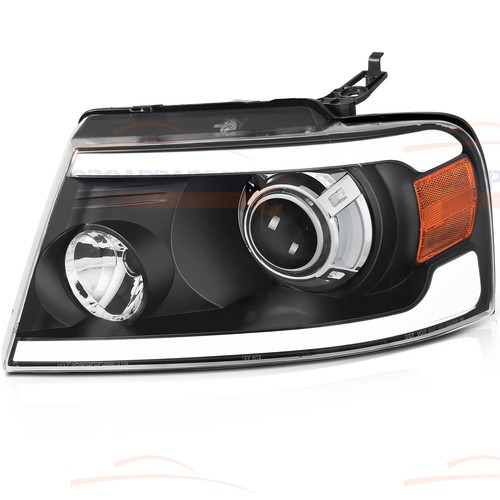 Black Housing fits Ford F150 2004-2008 Headlights Assembly Pair Replacement - Picture 3 of 9