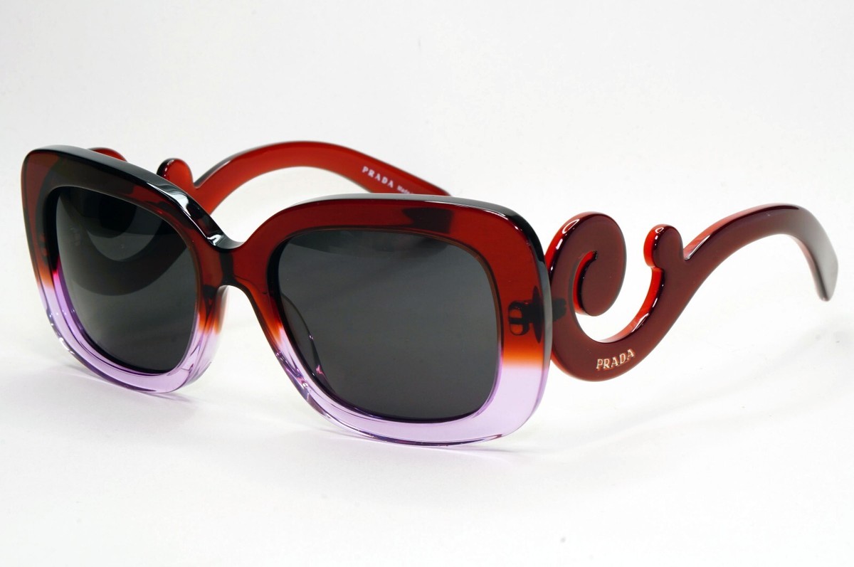 小物 PRADA sunglasses Minimal Baroque square Prada Sunglasses Swirl Baroque Square Brown Black PR27OS SPR 27O