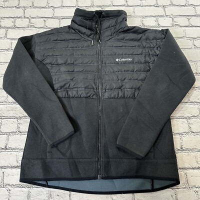Columbia Women's XL Peak District Hybrid Jacket Black Lightweight Down Panel
