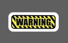 Warning Sticker Caution Stripes Waterproof Beware Work Gift NEW