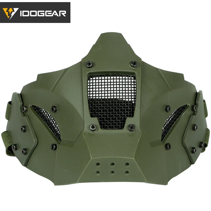 Máscara de malla IDOGEAR Airsoft JAY máscara rápida media cara Airsoft táctico camuflaje caza Foto 2 de 4