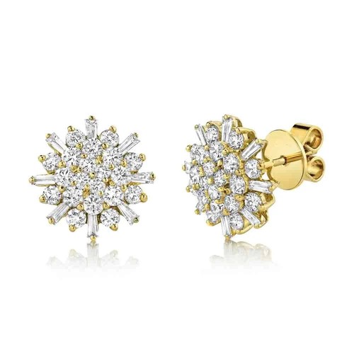 Boucles D’oreilles Oscar De La Renta – Cristaux Transparents – Pendantes – Neuf Sans Emballage