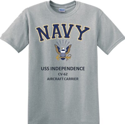 USS INDEPENDENCE CV-62*CARRIER* NAVY EAGLE *T-SHIRT. OFFICIALLY LICENSED