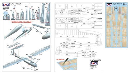 Laci 480001 1/48 Slingsby T6 Kirby Kite Prototype UK single-seat sport glider - Picture 9 of 10