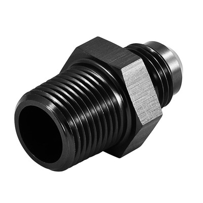 APS Stecker auf Stecker Adapter -6 JIC auf M10 x 1 eloxiert schwarz