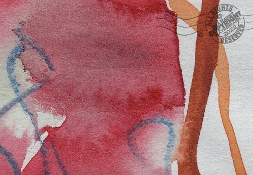Cathy Peterson 2000 Goddess A voice from the land * Abstract Watercolor Painting - Picture 7 of 12