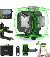 #1399 Huepar 16 Lines Self Leveling Laser 4X360° with Receiver !MISSING ADAPTER!