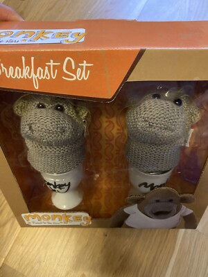 P.G. Tips Collectable Monkey 2 Eierbecher & Cosy, Frühstücksset, Paar, OVP
