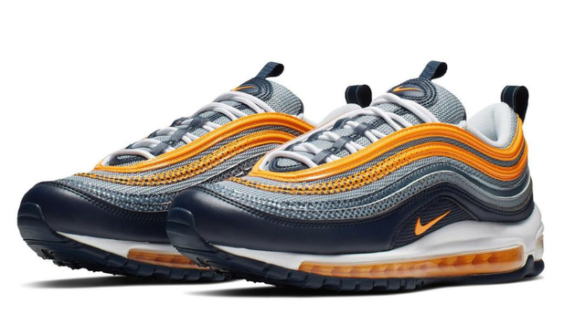 Nike Air Max 97 SE Mens Aq4126-401 Laser Orange Navy Running Shoes Size 12 for sale online | eBay