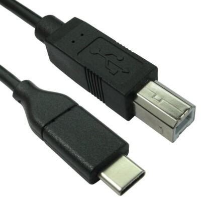 1m USB 2.0 auf Typ C auf Typ B DRUCKER Kabel 5Gbps Datenübertragungskabel