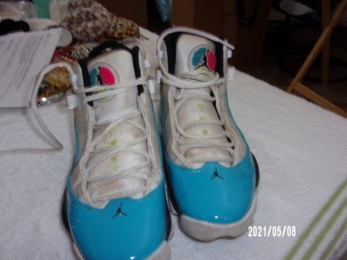 jordan 6 rings white light blue fury cyber