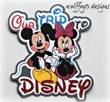 DISNEY TITLE KID VACATION premade paper piecing scrapbook die cut piece page 3D