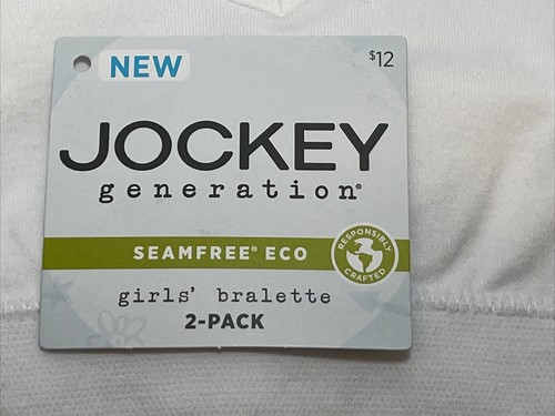 Jockey Generation Girls' 2pk Seamfree Bralette Bra Colors - Pink & White Size S - Picture 8 of 10