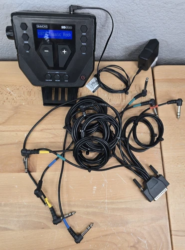 Simmons Model SD500 Electronic Drum Module w/ Cables Controller Power Cord