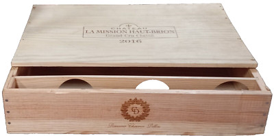 2016 LA Mission Haut-Brion Empty Wood Wine Box