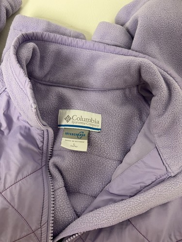 Columbia Sports Wear Co. Junior Girl's Purple Fleece Zip Up Jacket Size L - Picture 6 of 8