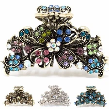 USA Hair Claw Rhinestones Crystal Clip Hairpin Vintage Elegant hair claw clamp 