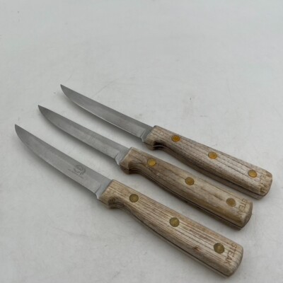 3 VINTAGE CARVEL HALL GREAT BLADES MOLYBDENUM STEEL UTILITY KNIFE Steak Knives
