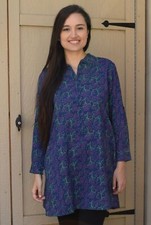 Ayurvastram - Madhuri Block Print Style Pure Cotton Shirt Tunic