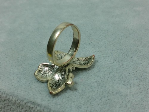Silberfarben Kristall geformt verziert Schmetterling skurril Boho Mod Bandring Gr. 8 - Bild 8 von 16