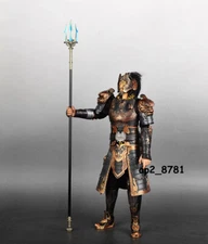 1/6 Metal 3 Sprong Trident Long Fork Halberd For Poseidon 12'' Action Figure 