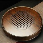 Luxury S/M/L Size Natural Bamboo Gongfu Tea Tray Chinese Serving Table Diameter